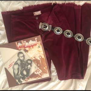 Maroon Cord Free People High Rise Float On Flares